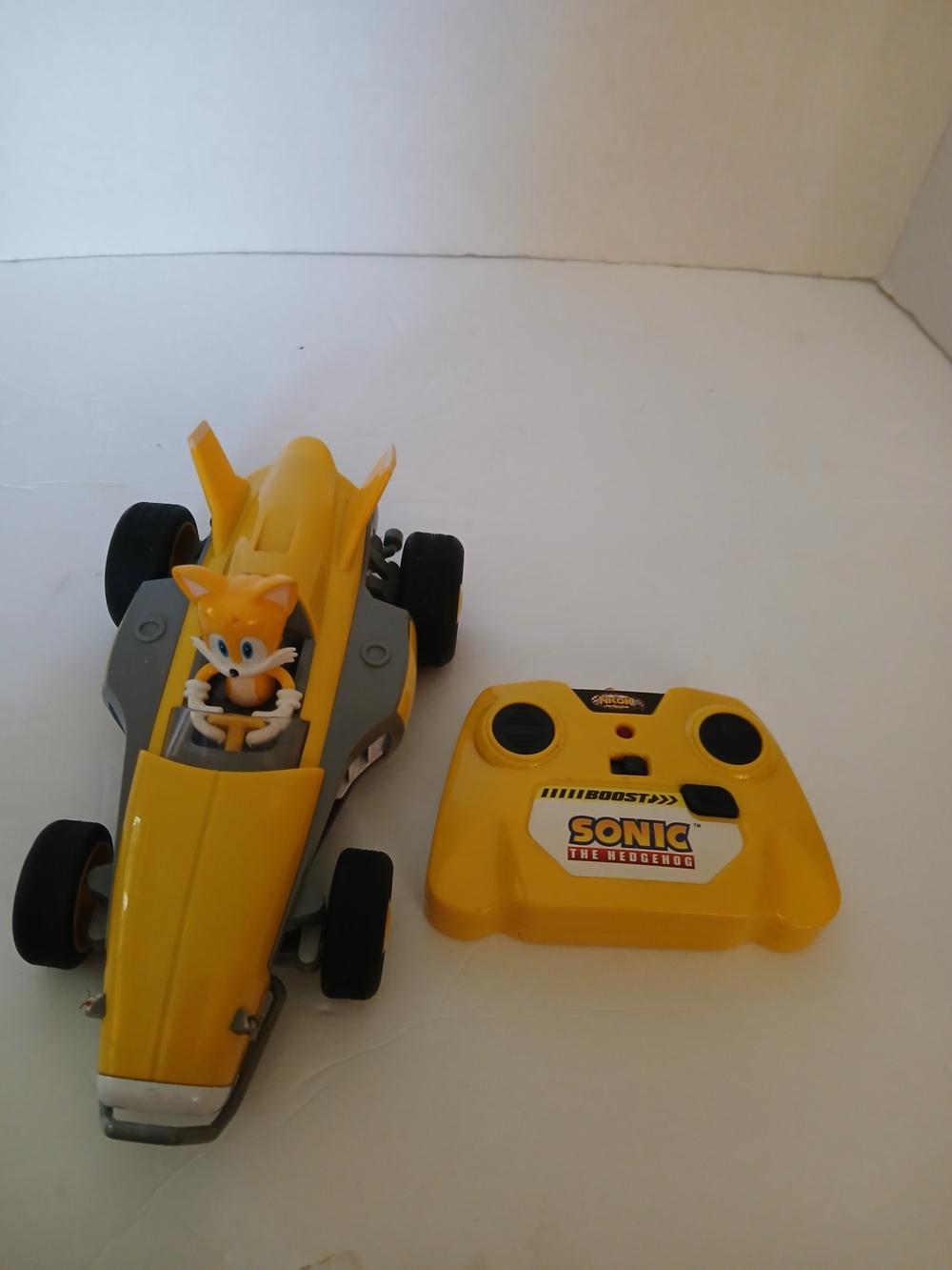 Yellow Sonic the Hedgehog Remote Control Race Car Toy